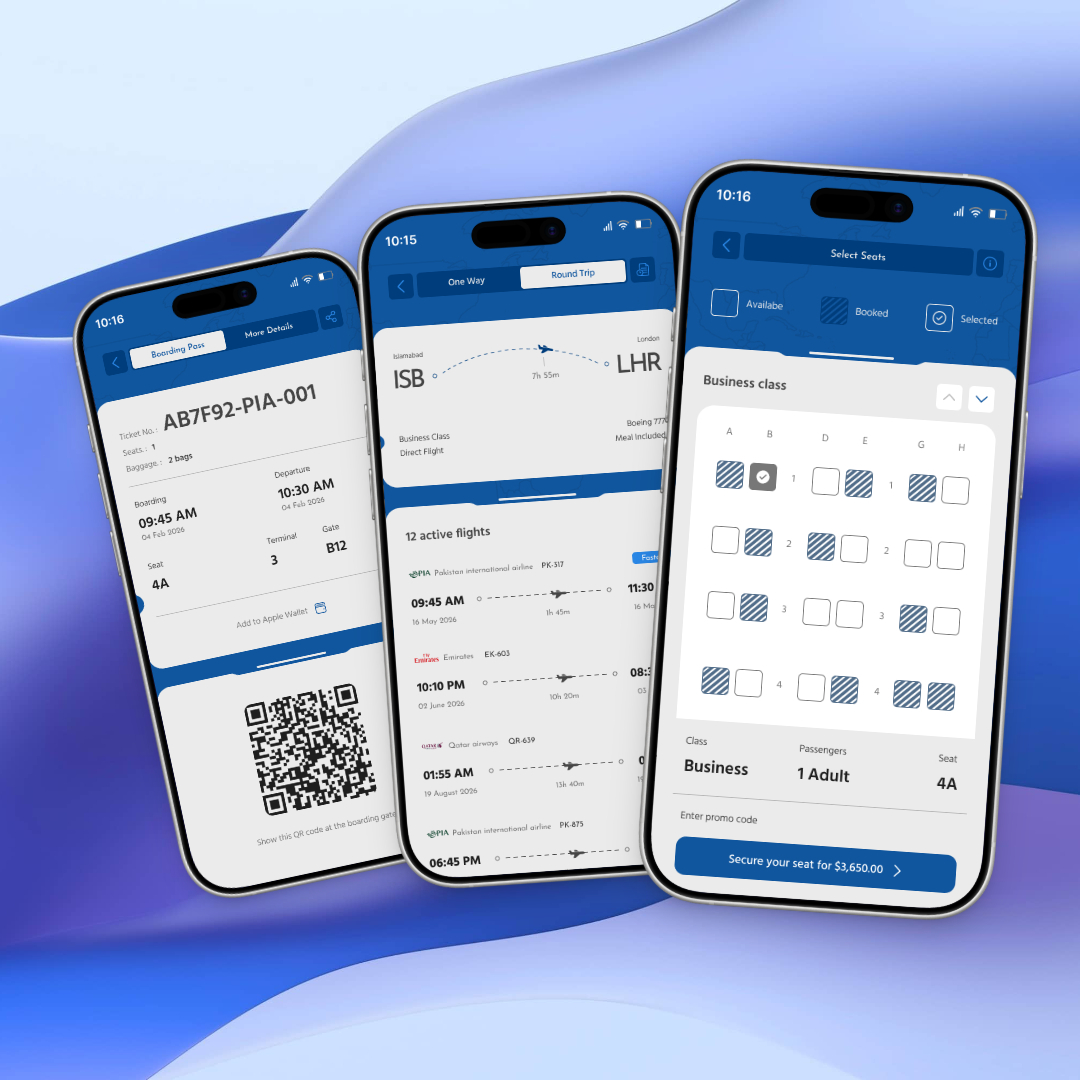 Flight booking app ui