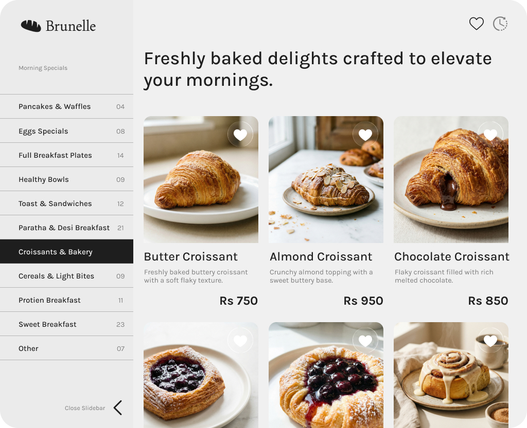 Breakfast Web ui