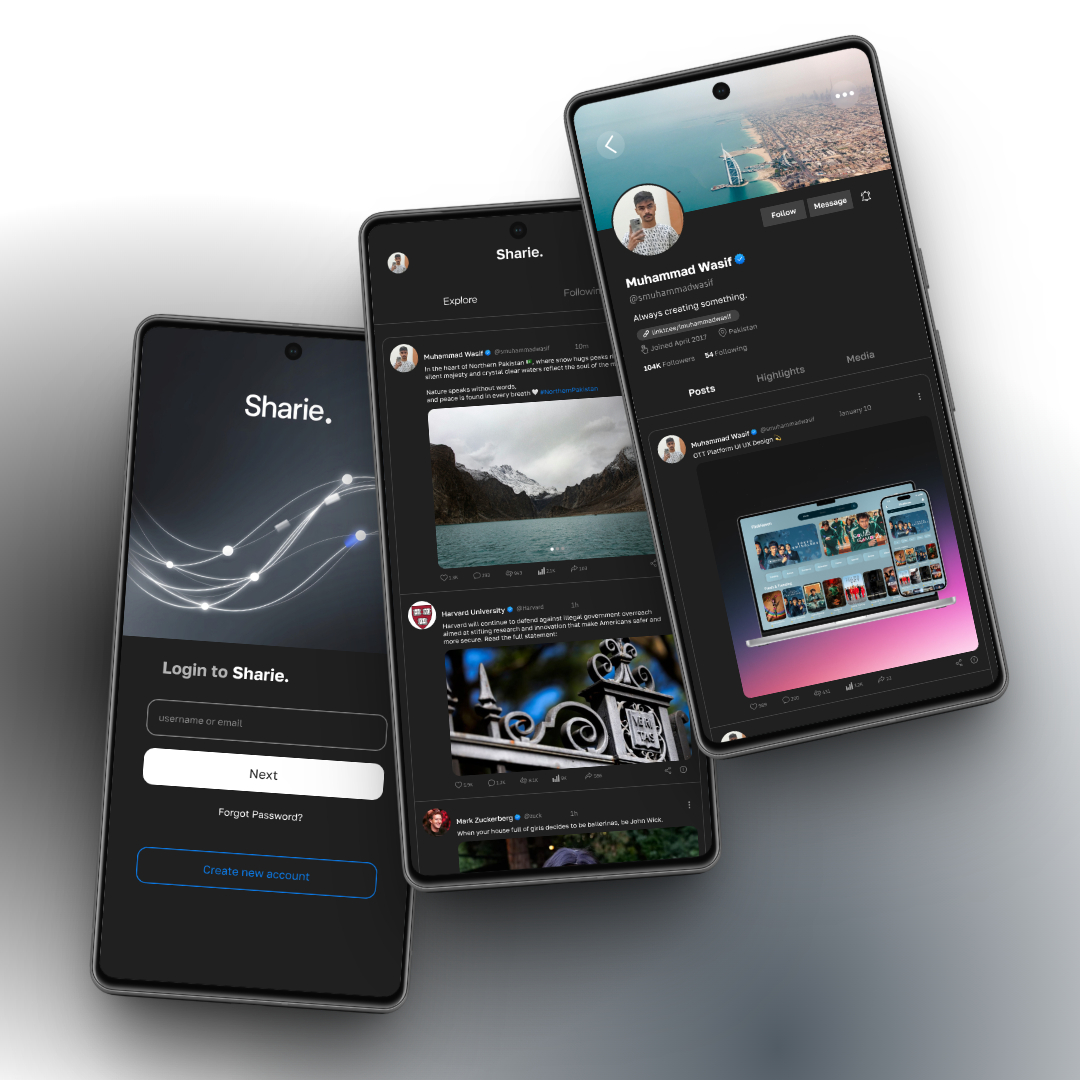 Social Media app ui